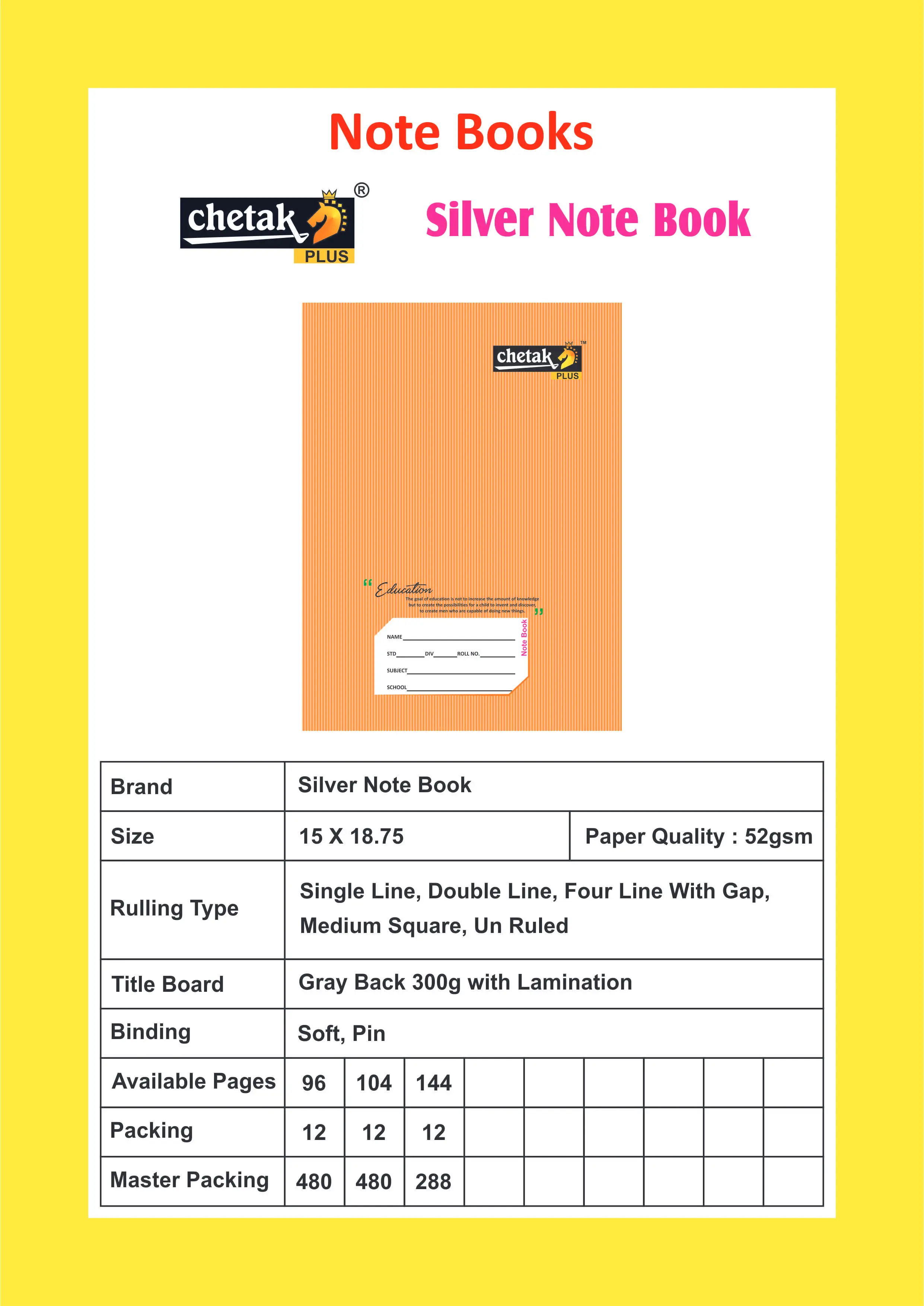 Silver Note Book