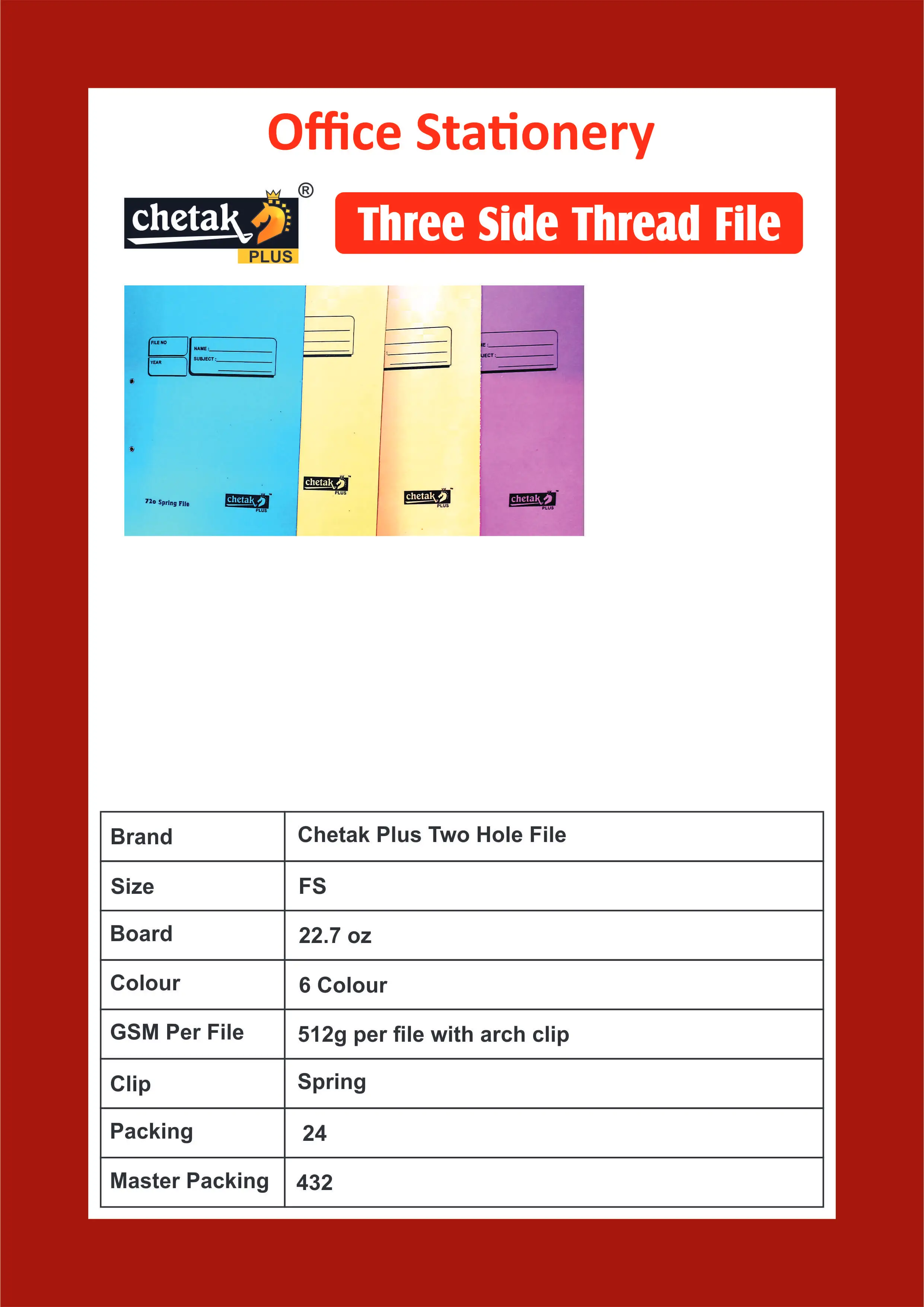 Three Side Thread File